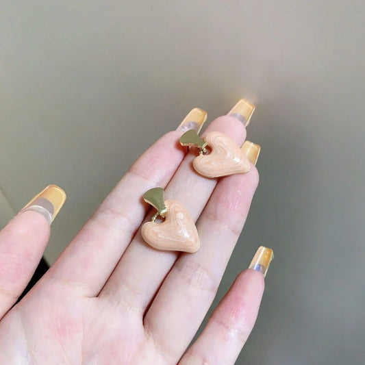 Stylish Heart Shape Drop Earrings for Girls and Women