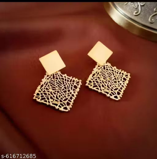 Geometric Square Stud Earrings
