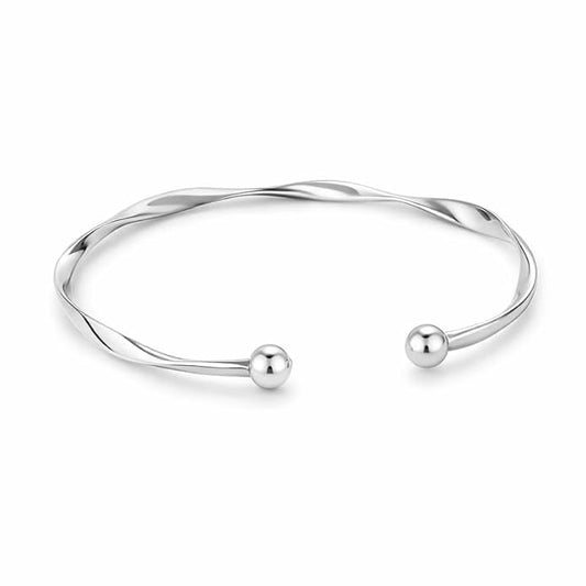 Twisted Wire Gold Bracelet Stylish Minimal Women Jewelry
