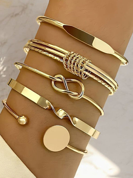 Set of 5 Multilayer Bangle Bracelet Fashion Women
