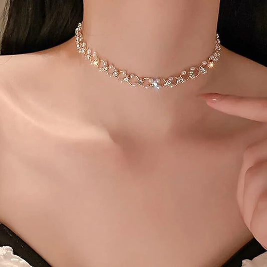 Korean Alloy Necklace for Women – Trendy & Lightweight