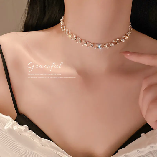Korean Alloy Necklace for Women – Trendy & Lightweight