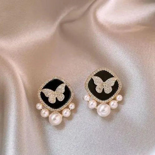 Korean Style Butterfly Stud Earrings Trendy Jewelry Girls
