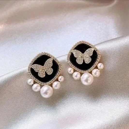 Korean Style Butterfly Stud Earrings Trendy Jewelry Girls