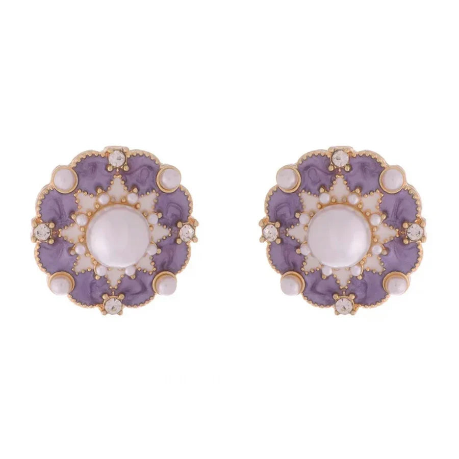 Lavender Pearl Studs