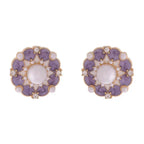 Lavender Pearl Studs
