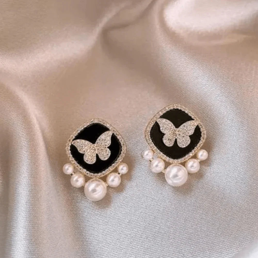 Korean Style Butterfly Stud Earrings Trendy Jewelry Girls