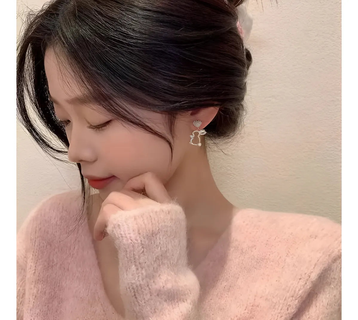 Designer Heart Shape Pearl Earrings for Women Stylish