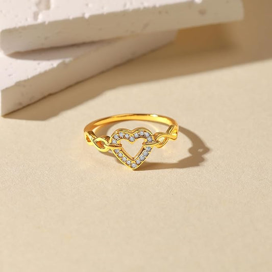 Silver Plated Heart Cubic Zirconia Proposal Ring Women