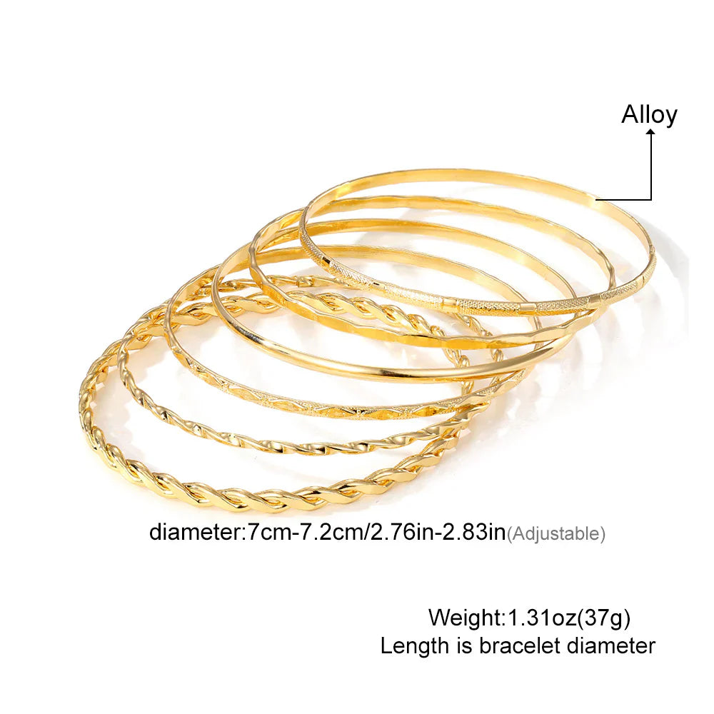 Bracelets Set For Women Dainty Thin Bangles
