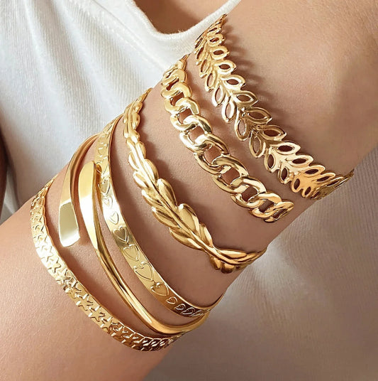 Gehna 6‑Piece Gold Bracelet Set Premium Fashion Jewelry