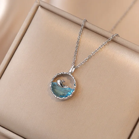 Dolphin Pendant Chain – Trendy Necklace for Girls & Women