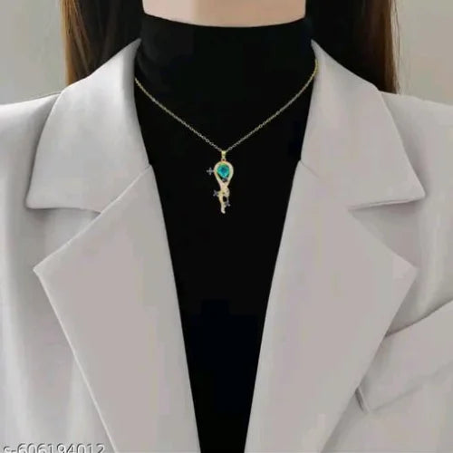 Blue Snake Alloy Necklace – Bold & Trendy