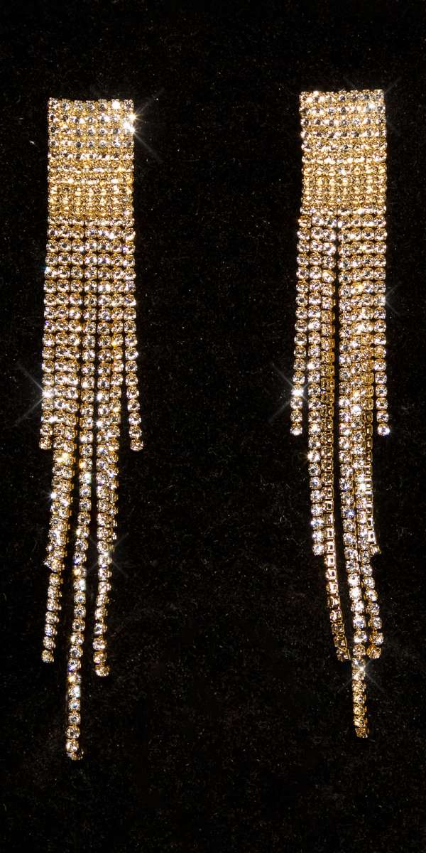 Crystal Long Tassel Party wear Earrings - 2 Styles