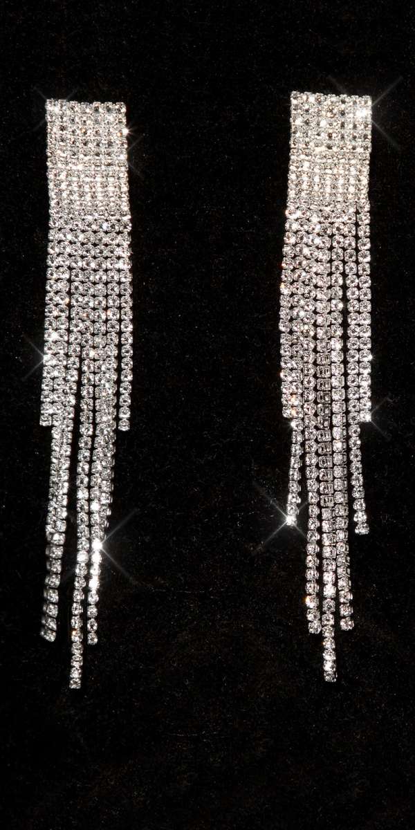 Crystal Long Tassel Party wear Earrings - 2 Styles